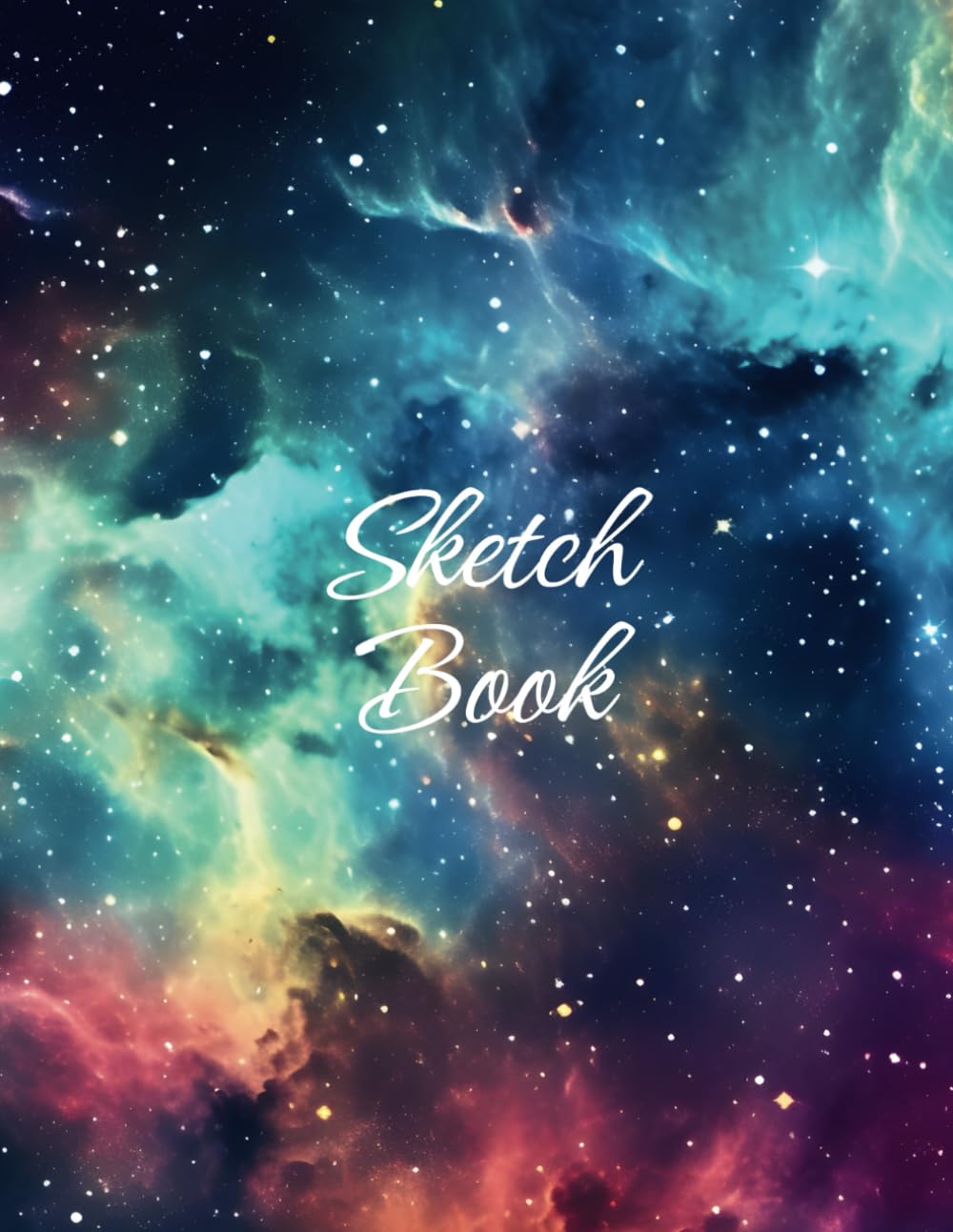 Sketch Book: Large Notebook for Sketching , Doodling and Drawing , 8.5" x 11", 110 Pages, Blank Paper Drawing and Journal (Infinite Galaxy)