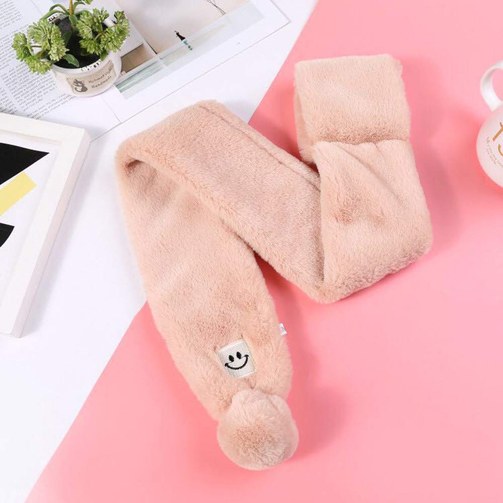 Toaimy Scraf Smiley Face Solid Color Boys And Girls Scarf ...
