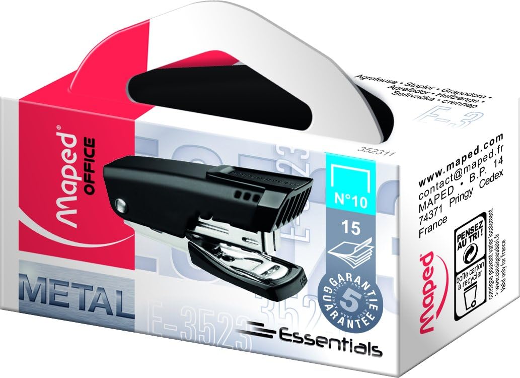 Maped Office Essentials Metal 352311 E3523 Mini Stapler No. 10 Amazon.co.uk Office Products
