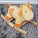 Qaba Kids Rocking Horse Toy Cow Ride on Rocker - Brown with Realistic Sounds