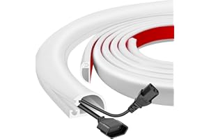 Silicone Wall Wire Hider, Side Open Wire Covers for Cords on Wall, 10FT Self-Adhesive Flexible Cord Hider for Mounted TV, Hom