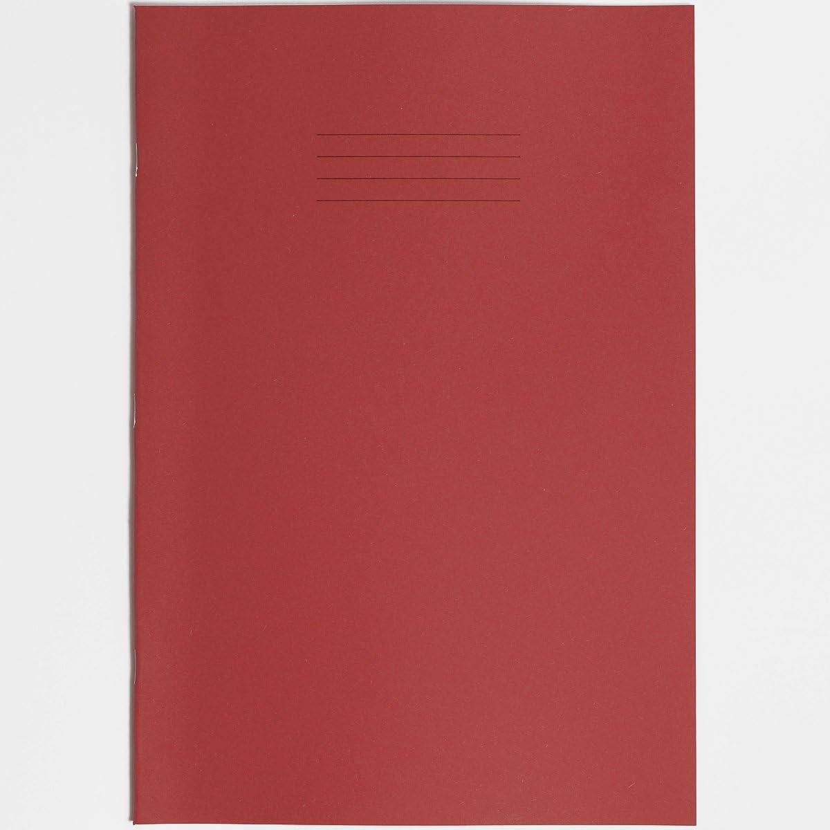 Rhino A4 Exercise Books, 48-Page / 12mm Lined Paper Notebook, 10-Pack, Office & School Stationery Supplies, Red - Image 3