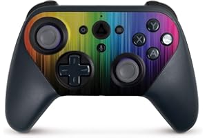MightySkins Skin Compatible with �鶹�� Luna Controller - Rainbow Streaks | Protective, Durable, and Unique Vinyl Decal wrap 