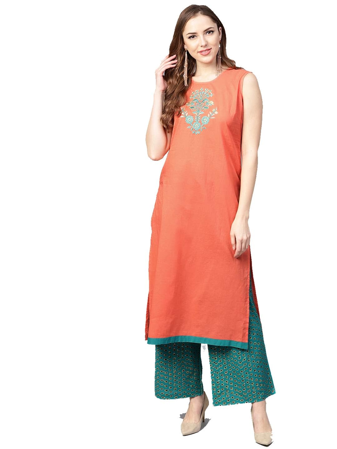 rain & rainbow women's cotton straight salwar suit set (pack of 3)