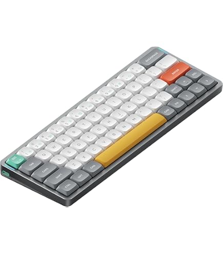 美品　NuPhy Air75 V2 Cowberry軸グレー　キーキャップセット Amazon.com: nuphy Air75 V2 Portable 75% Mechanical Keyboard