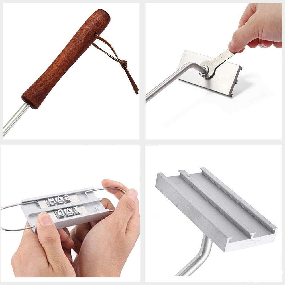 YUEWO BBQ Branding Iron with Changeable Letters Grilling BBQ Tools Perfect for Branding Steaks Burgers, Chicken, Meat - Image 5