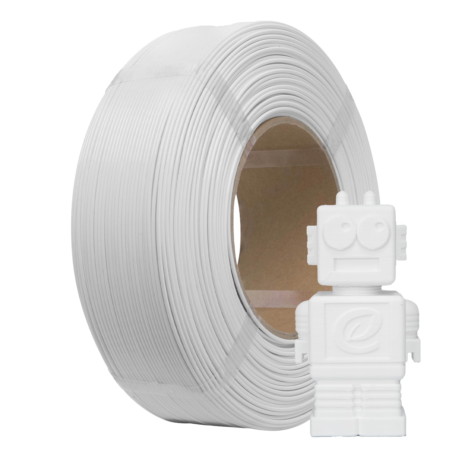 eSUN PLA Refill Filament 1.75mm, Spulenloses 3D Druck Filament Maßgenauigkeit +/- 0.05mm, 1KG Spule (2.2 LBS) Speedy PLA Filament für Hochgeschwindigkeitsdrucker, Weiß