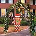 elecreate 5ft Christmas Blow Up Yard Inflatables Decorations Cute Lights Hanging Lawn Holiday Outdoor Gingerbread Christmas Decoration Airblown Life Size Animated Waving Men Gingerbread Man Décor