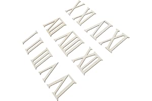 12Pcs Wooden Roman Numerals, DIY Clock Numbers Wood Craft Hand Made Decorations 7CM Wooden Roman Numerals