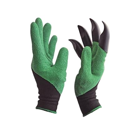 Inditradition Garden Gloves with Claws for Digging & Planting - Unisex - One Size Fits All - 1 Pair