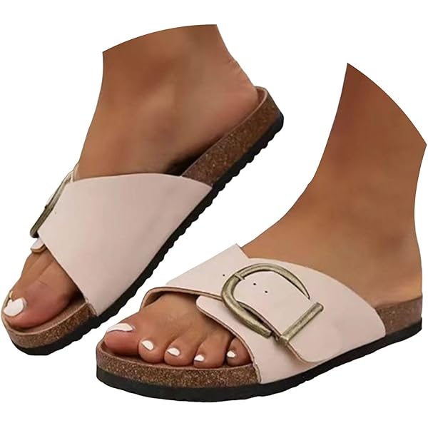 Big Buckle Sandals Women Dakaela Women's Comfort Open Toe Slip On