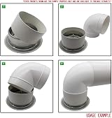 Kair 150mm 6 inch White Metal Adjustable Ceiling Air Extract Vent Valve view 4
