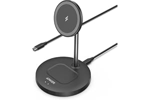 Anker Wireless Charging Stand, PowerWave 2-in-1 Magnetic Stand Lite with 5 ft USB-C Cable, Charging Stand Only for iPhone 13/