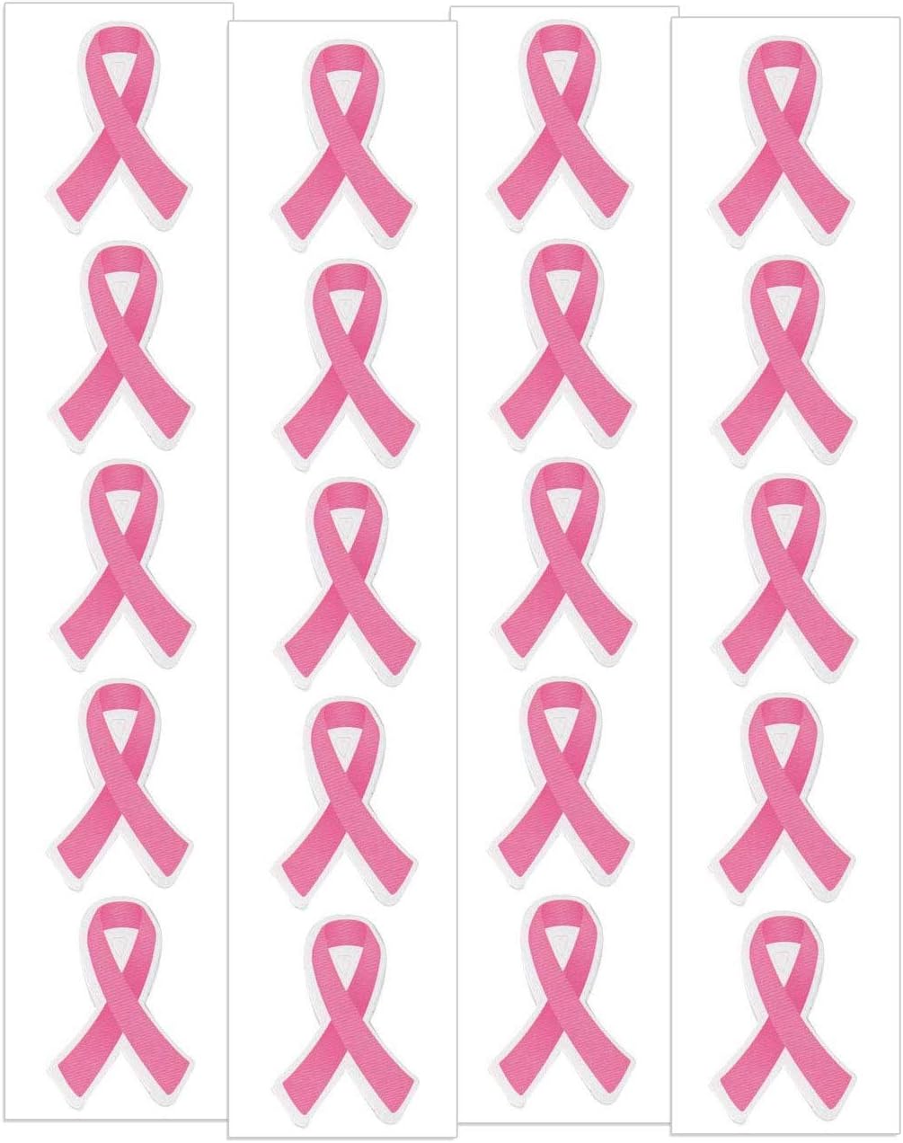 Pink Ribbon Stickers | Official Breast Cancer Helmet Decals 50 Pack