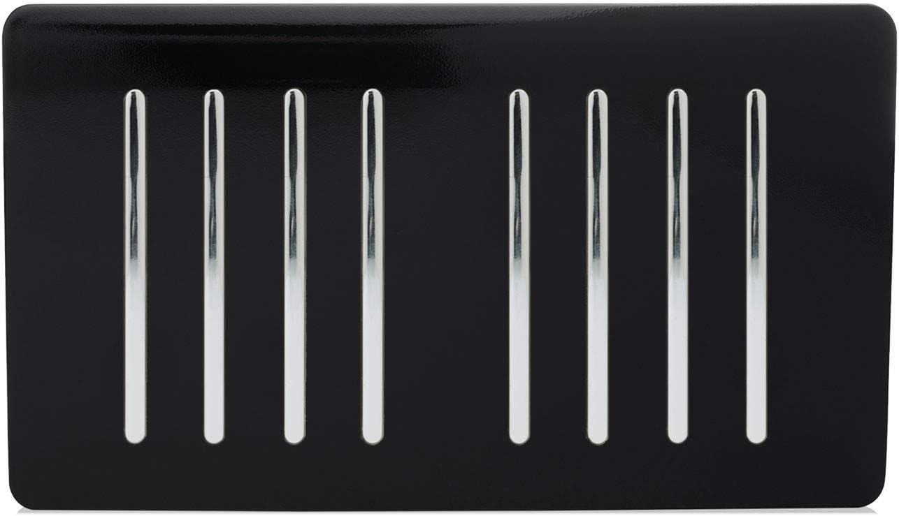 Trendi 2 Gang Artistic Modern Glossy Tactile Double Blanking Plate