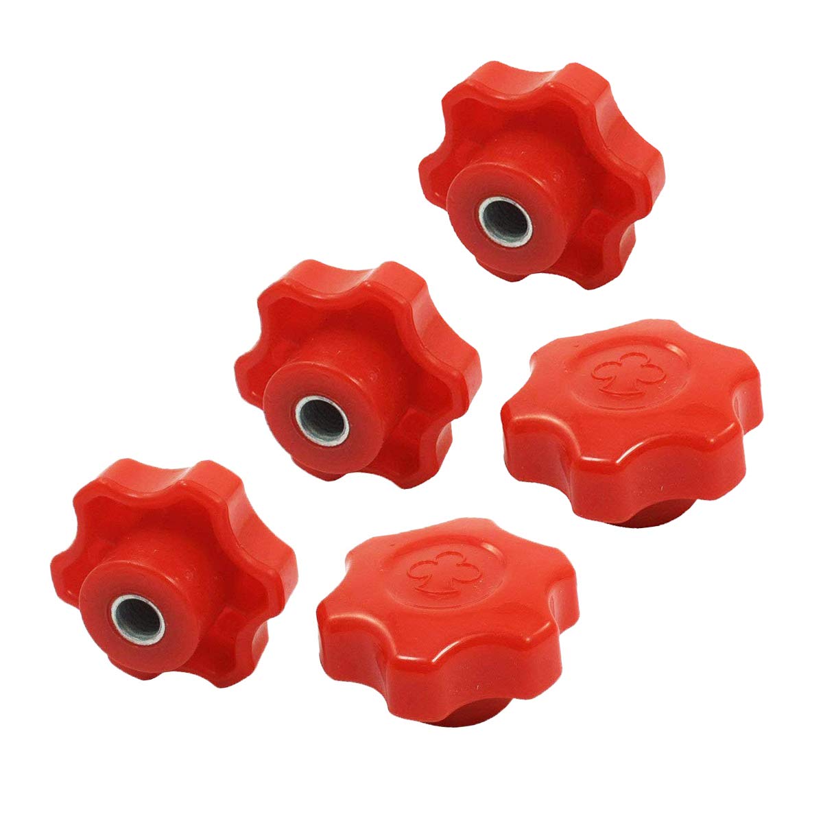XMHF 5pcs 50mm/2 Dia M9 Female Thread Plastic Clamping Hex Knob Star