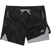 maamgic Men's Athletic Running Shorts with Liner Ultra Lightweight Workout Shorts 5"/ 7"