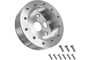 BDZMC 1" Steering Wheel Hub Adapter Spacer, Grant Steering Wheel Adapter Boss Kit for Conversion 6 Hole to 3 Hole (Sliver, 1 inch)