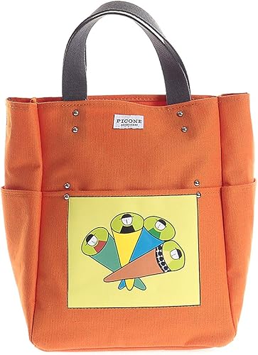 Amazon ピッコーネ アッチェッソーリ Picone レディースバッグ 2wayショルダーバッグ トートバッグ 小さめサイズ 斜め掛け 肩掛け カジュアル 綿帆布 コットンバッグ オレンジ Picone Accessori ショルダーバッグ