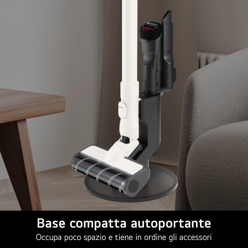 CordZero A9 Air, Aspirapolvere senza Fili, 150W, Autonomia 40 min, Spazzola Parquet, 2 Accessori, Autoportante, Corpo Leggero 1,97kg, Base Porta Accessori, Calming Beige