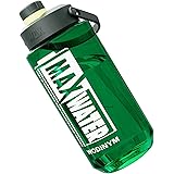 WODINYM Large Water Bottle with Spout Lid BPA Free 71 oz Leak Proof Big Half Gallon Summer Sport Water Jug with Filter & Hand