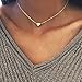 Wowanoo Multilayer Choker Necklace Set Double Layers Heart Chain Necklace for Women