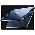 EooCoo [Ultra Thin Armor] Compatible with MacBook Air 15 inch Case M4 2025 2024 2023 M3 M2 A3241 A3114 A2941, [100% Ultra Clear, No Gaps] Protective Hard Shell with Keyboard Skin, Crystal Midnight