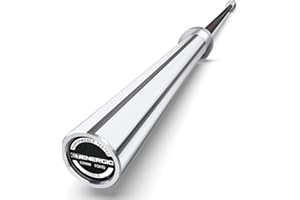 E.T.ENERGIC 7ft Olympic Barbell Bar 45LB Load 1500lbs Capacity Available, for Gym Home Exercises, Weightlifting, Powerlifting for 2" Olympic Plates