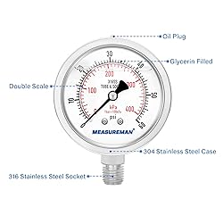 MEASUREMAN Fully Stainless Steel Hydraulic Glycerin