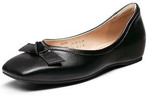 DREAM PAIRS Women's Low Wedge Dressy Flats, Comfortable Square Toe Rhinestone Wedding Shoes