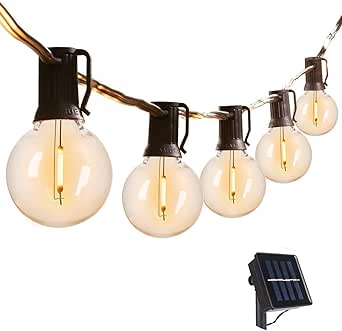Guirnalda Luces Exterior Solar,VIFLYKOO cadena de luz LED con 25