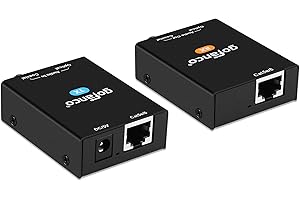 gofanco Audio Extender Over CAT5e / CAT6 Ethernet Balun – Coaxial/Optical Toslink Digital, 984ft (300m) Extension, PoC, 5.1-Channel, Supports Dolby Digital 5.1, DTS 5.1, DTS-HD, PCM (AudioCATExt)