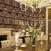 HaokHome 61023 Peel & Stick Faux Library Wallpaper 17.7