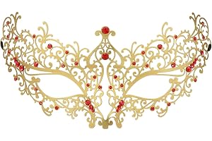 Coddsmz Laser Cut Metal Women's Masquerade Mask Venetian Party Mardi Gras Halloween Mask