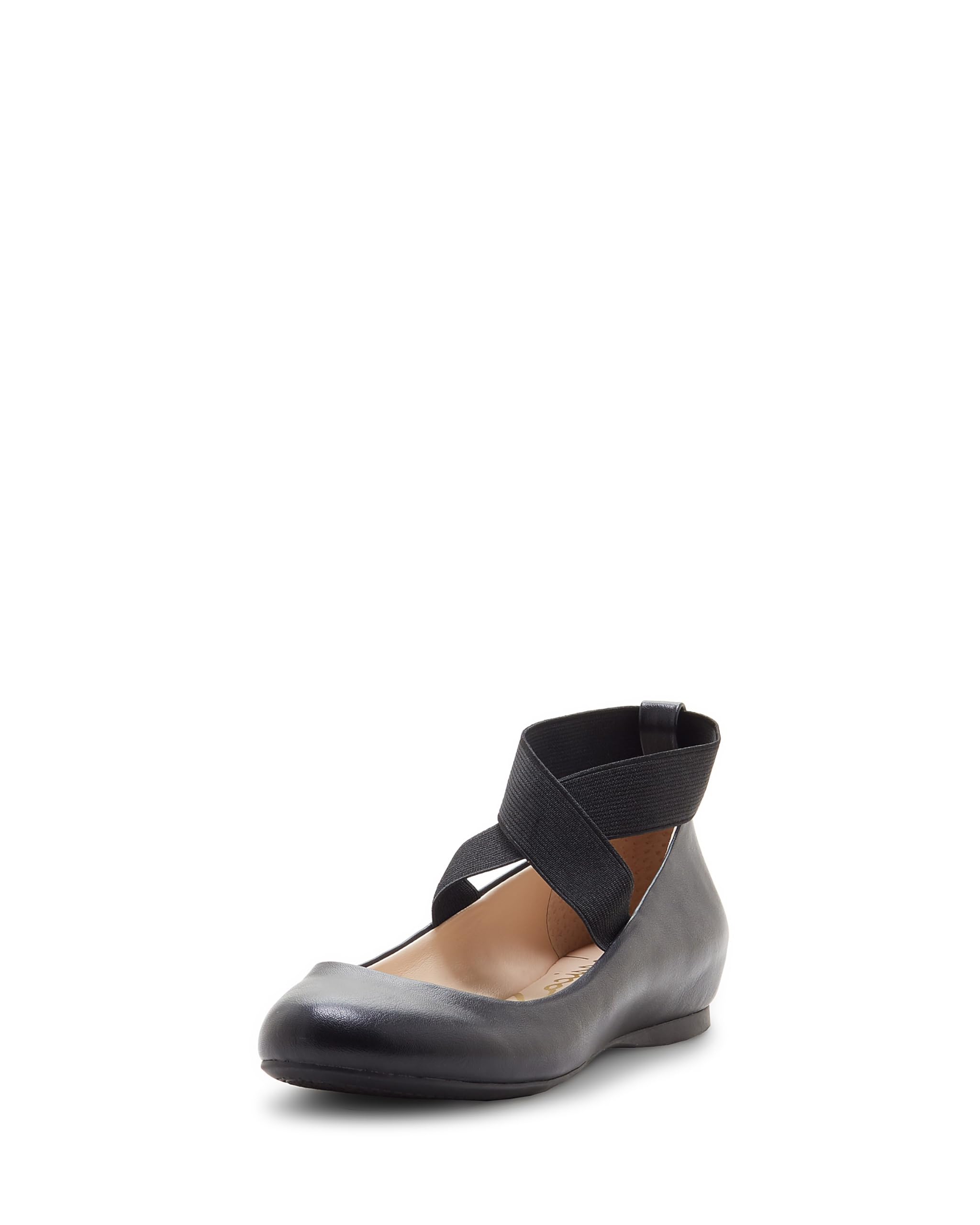 Jessica Simpson Women’s Mandayss Ballet Flat, Black Sleek, 6 Wide