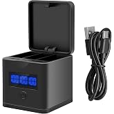 Suptig 3-Channel Battery Charger Station for GoPro Hero 8, 7, 6, 5