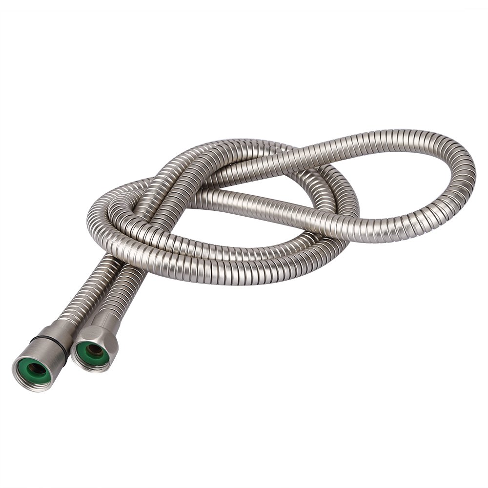 Brushed Nickel Flexible Shower Head Hose Handheld Extension Sprayer