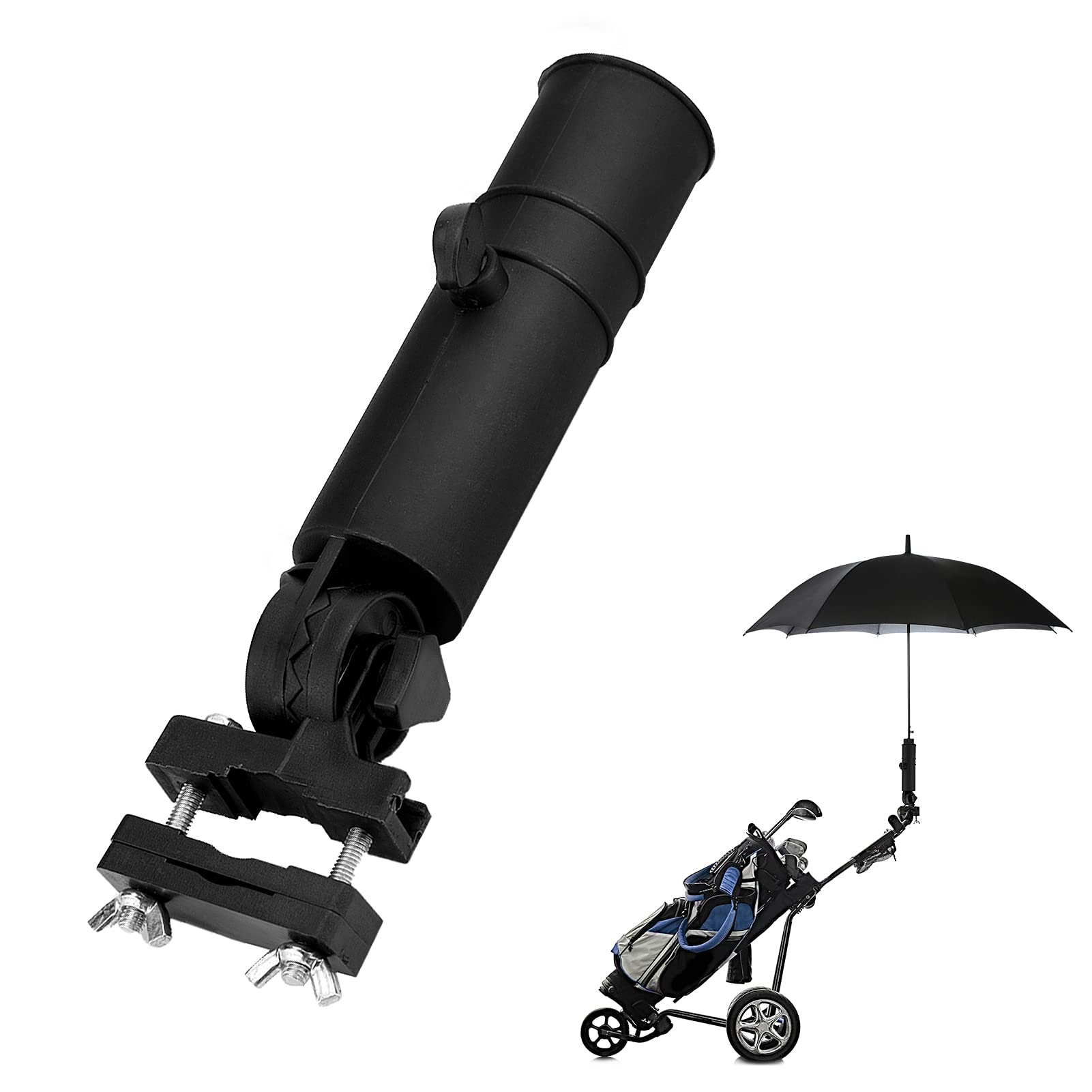 Alomejor Trolley Umbrella Holder Cart Umbrella Holder Attachment Cart Accessories For Trolley Cart