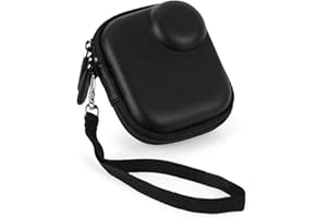 Mini Carrying Case for DJI Osmo Nano Camera, Small PU Leather Protective Storage Bag Lens & Accessories with Carabiner and La