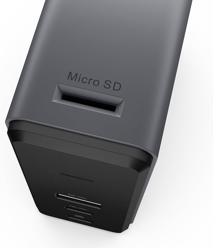 GAN Dock (1 x HDMI 2.1, 1 x Leitor de Cartão TF, Módulo GAN Integrado de 65W, 1 x USB-A, 1 x USB-C, 1 x USB-C para NB Upload) - Cor Cinzenta
