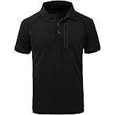 Ceoutdoor Tactical Polo Shirts for Men Work Shirt Lightweight Performance Collared Polo Shirt Short Sleeve Golf Fishing Shirt