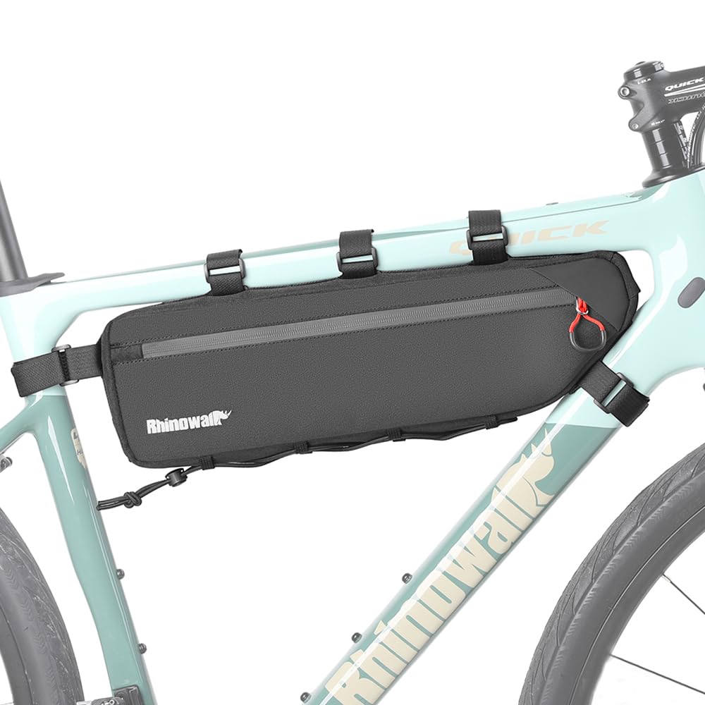 Rhinowalk Bike Frame Bag Water Repellent Bike Triangle Bag 2.7L Bicycle Pouch Under Tube Professional Cycling Accessories(XXL)