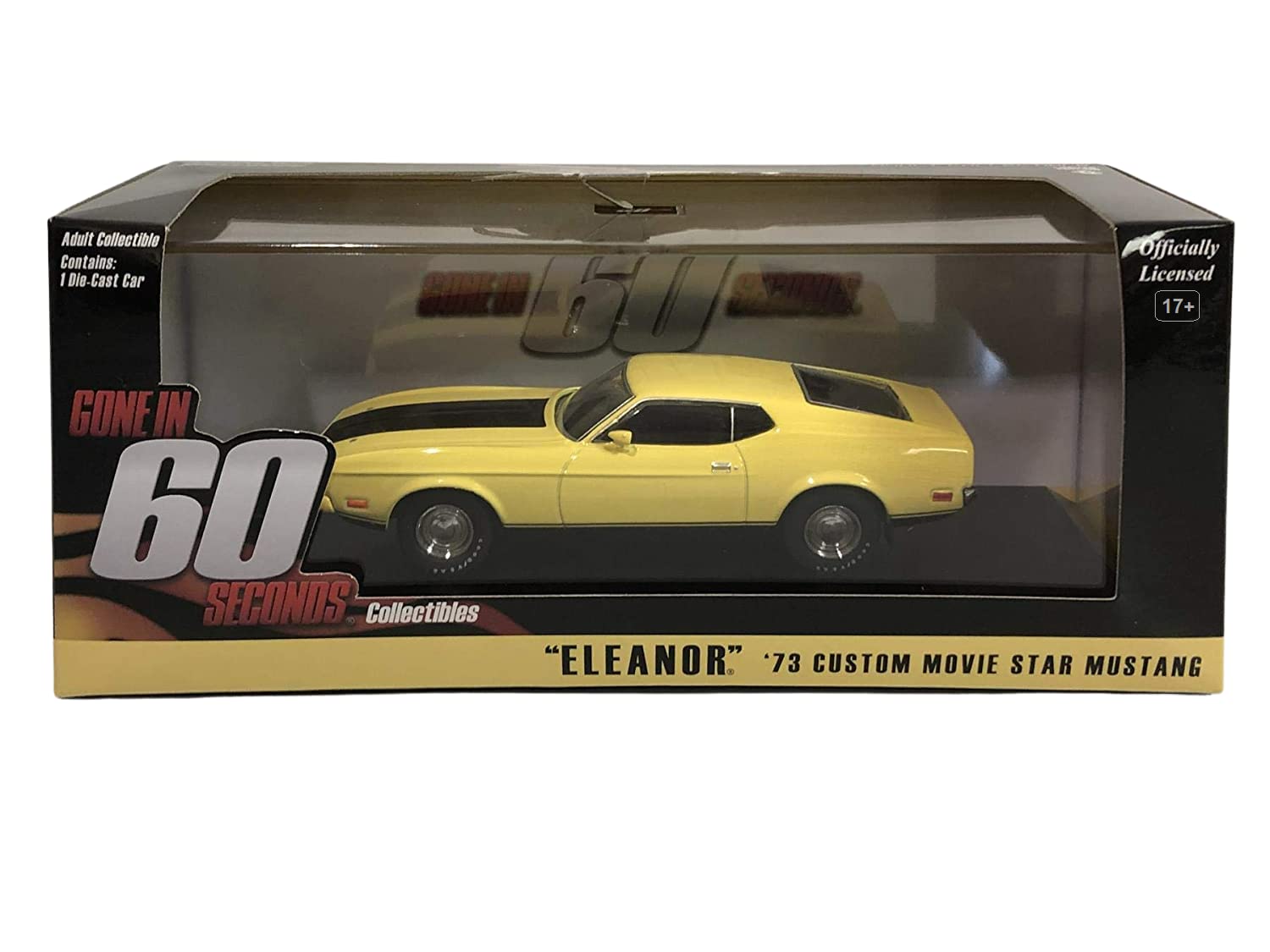 1973 Ford Mustang Mach 1 Yellow Eleanor" "Gone in Sixty Seconds" Movie (1974) 1/43 by Greenlight 86412"