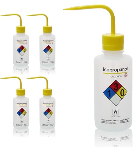 LABINVO 4pcs of Acetone Wash Bottles, Vol.500ml (17oz), Narrow