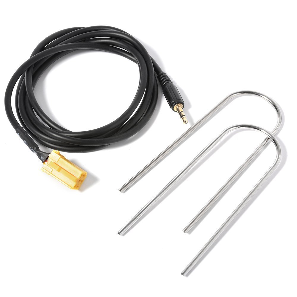 Gankarii - Car AUX input 3.5mm Jack Lead Cable Adapter + Radio Keys For Fiat Grande Punto