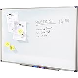 Tableau blanc Master of Boards&reg; surface laqu&eacute;e r&eacute;sistante | tailles diverses - cadre en aluminium | effa&ccedil;able et inscriptible, 60x90cm