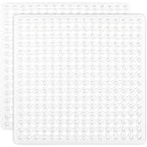 GORILLA GRIP Square Shower Stall Mat, Bathtub Floor Mat, 21x21 White | Patented Small Mats for Stand Up Showers, Suction Cups and Drainage Holes, Machine Wash, Soft on Feet, Bathroom Accessories
