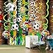 30CT Soccer Hanging Swirl for Soccer Party Supplies Theme Birthday Party Decorations