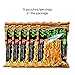 Asha Healthy Ramen Noodles, Wide Size Hakka Flat Noodles, Fried Soybean Sauce Flavor, 5 Pouches Per Servings, 3.35 Ounce (95 grams), Pack of 1