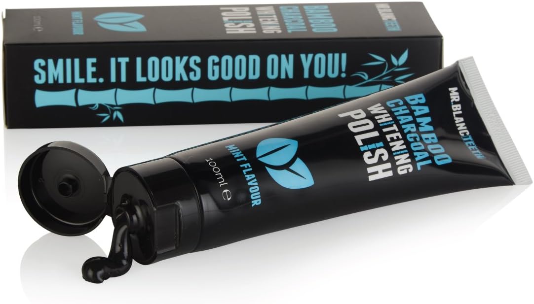 Mr Blanc Teeth Bamboo Charcoal Polish - Natural Teeth Whitening Polish, 100 ml (Pack of 1) - Image 3